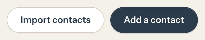 The Import contacts and Add a contact buttons at the top right of Leads (opens a larger picture)