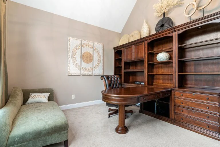 Study with built-in bookcases
