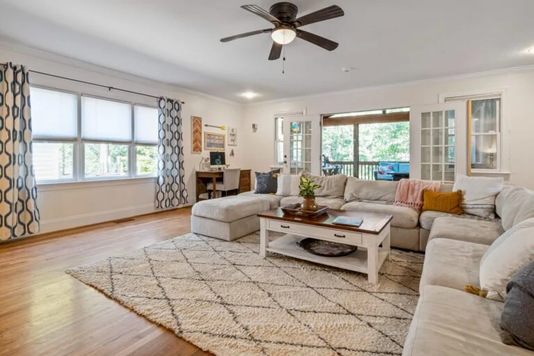 Sunlit family room