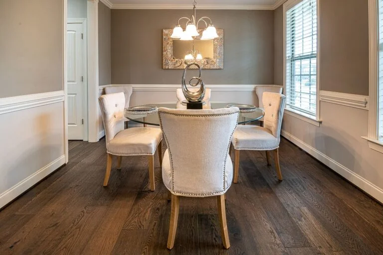Dining room with wainscoting